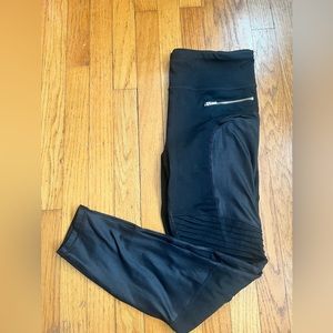 Black moto leggings